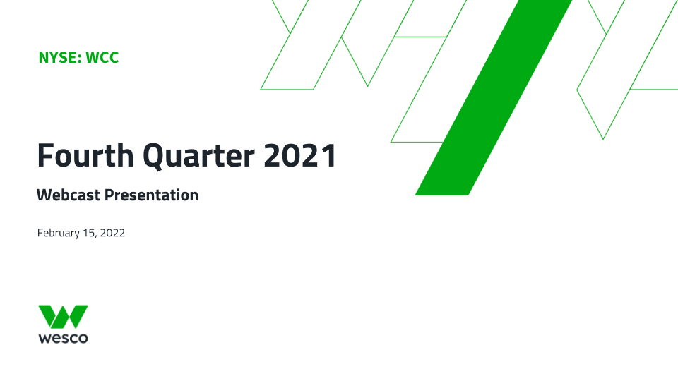 Fourth Quarter 2021 Webcast Presentation  image