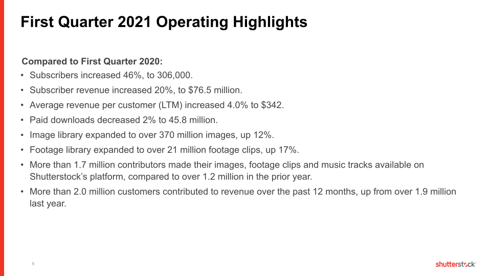 First Quarter 2021 slide image #6