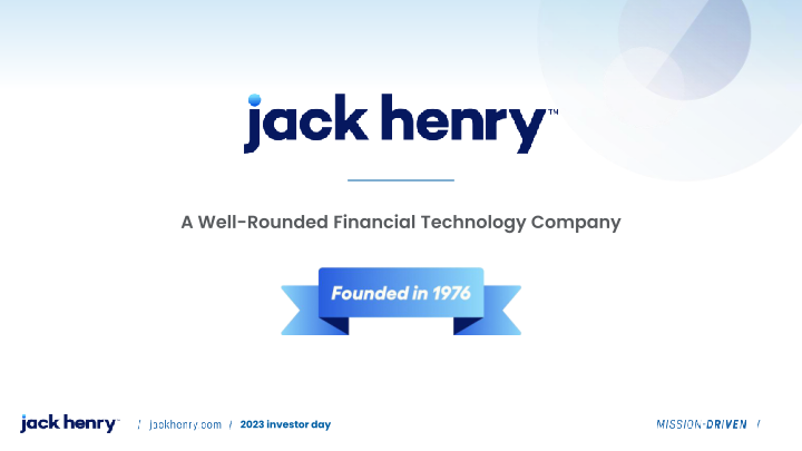 Jack Henry 2023 investor day slide image #8