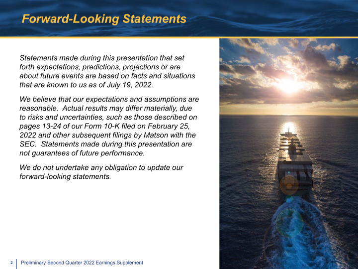 Second Quarter 2022 Preliminary Earnings Supplement slide image #3