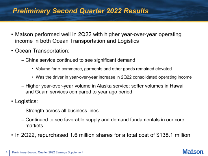 Second Quarter 2022 Preliminary Earnings Supplement slide image #4