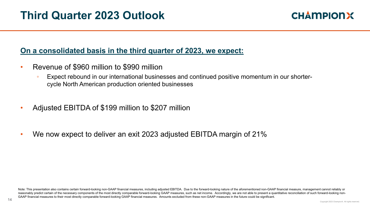 Championx Earnings Conference Call Second Quarter 2023 slide image #15