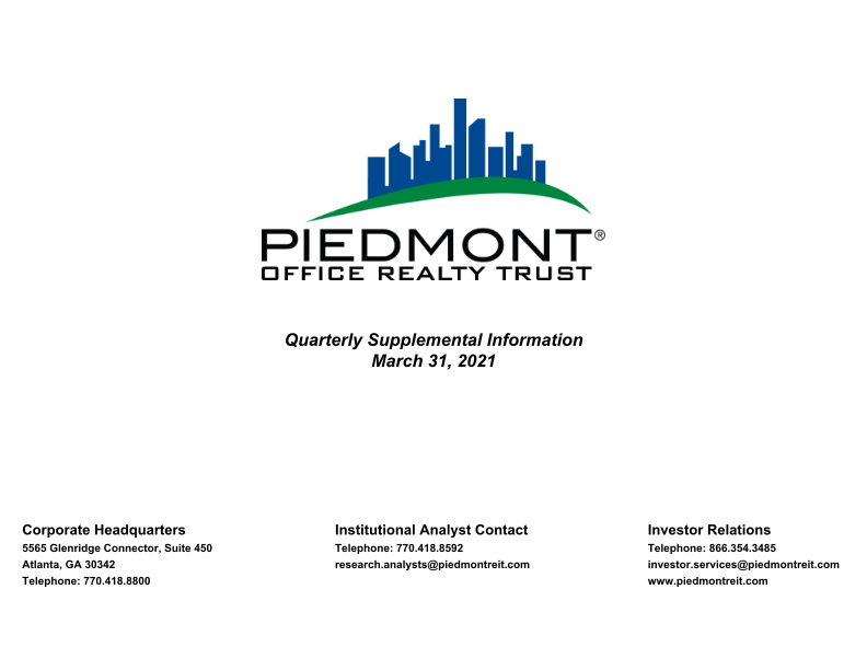 Piedmont Quarterly Supplemental Information image