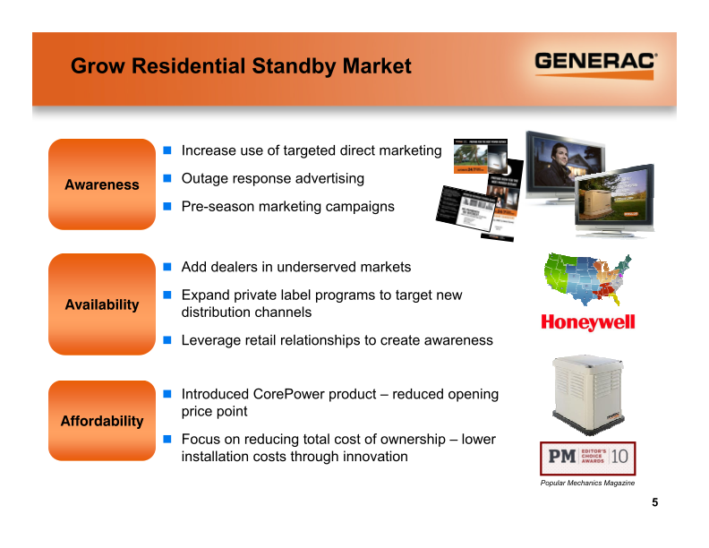 Generac Fourth Quarter and Full Year 2010 Earnings Presentation slide image #6