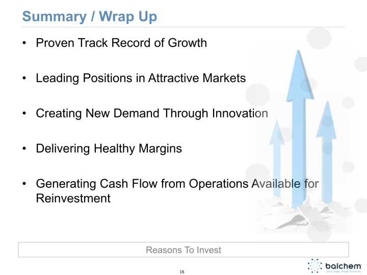 Balchem CJS Securities Investor Conference Presentation slide image #17