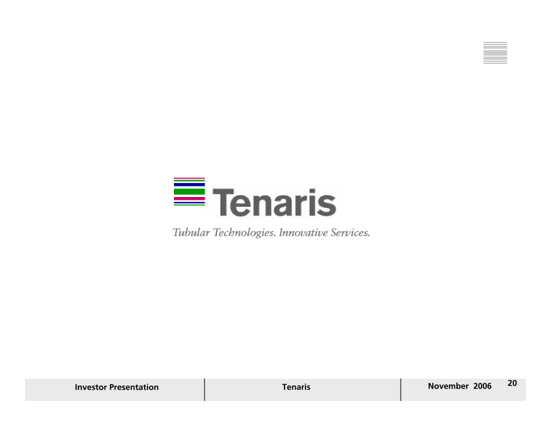 Tenaris Investor Presentation slide image #21