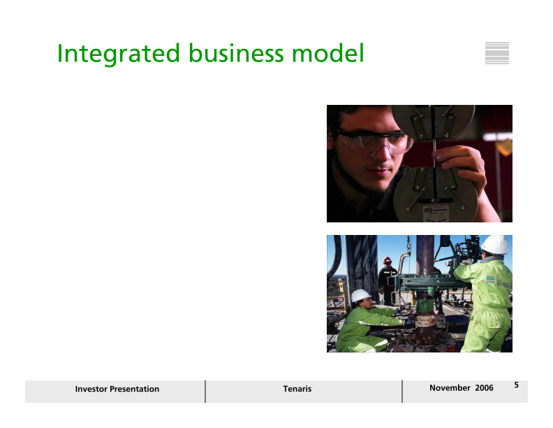 Tenaris Investor Presentation slide image #6