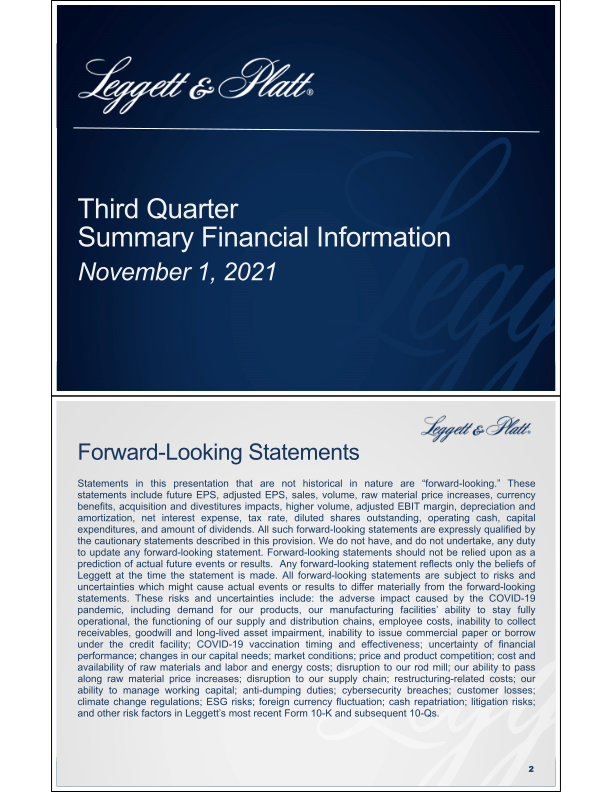 Third Quarter Summary Financial Information image