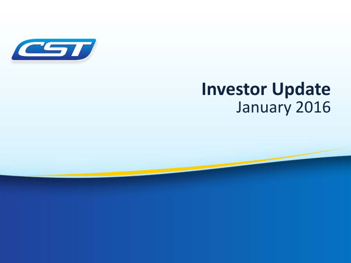 CST Investor Update image