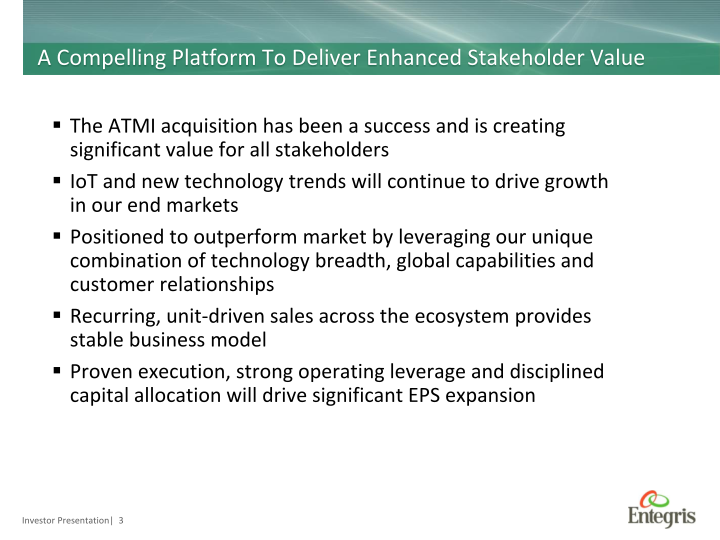 Entegris Investor Presentation slide image #4