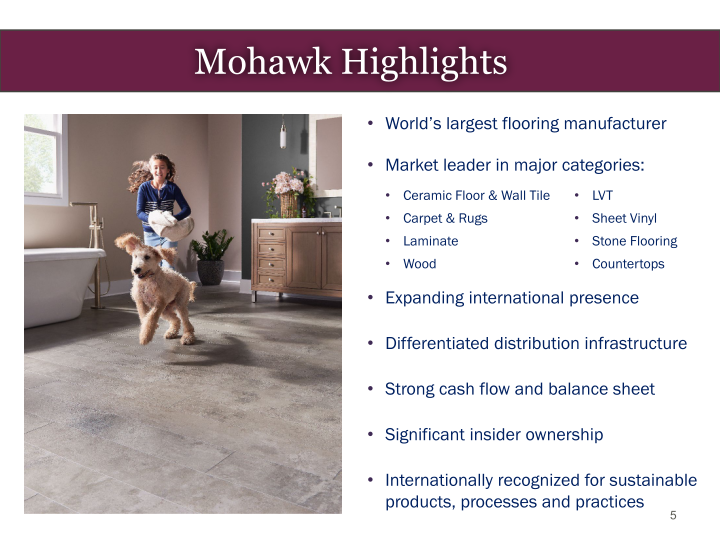 Mohawk Investor Presentation slide image #6