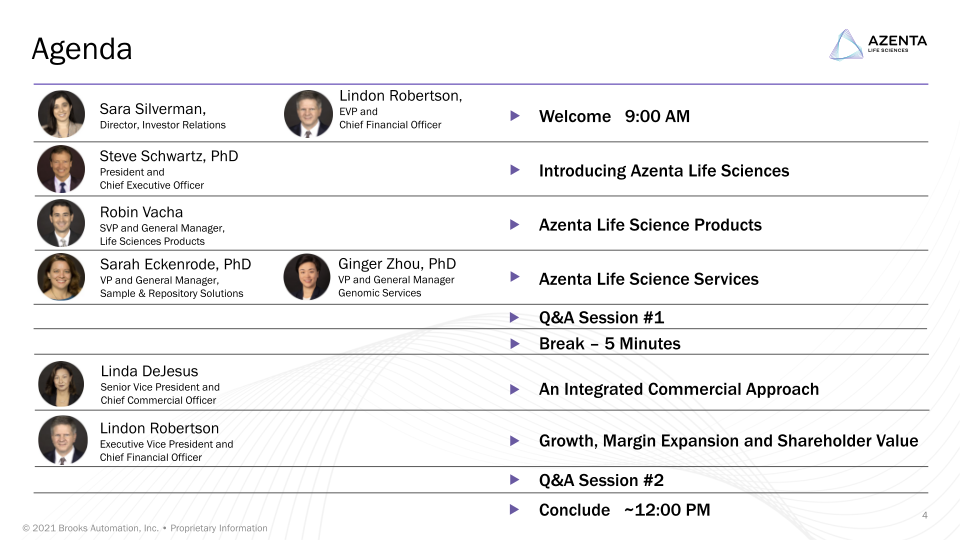 Azenta 2021 Investor Day slide image #5