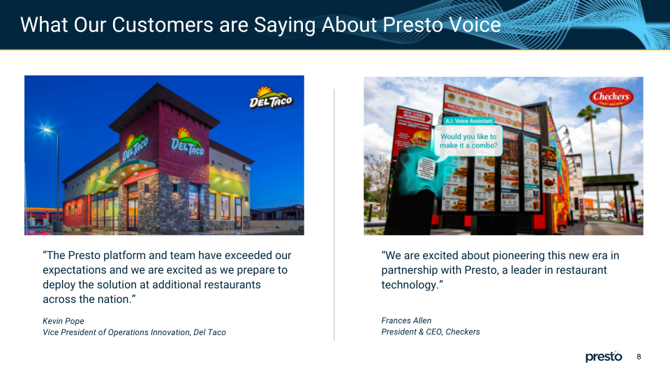 Presto Market Leader in AI Solutions for Enterprise Hospitality slide image #9