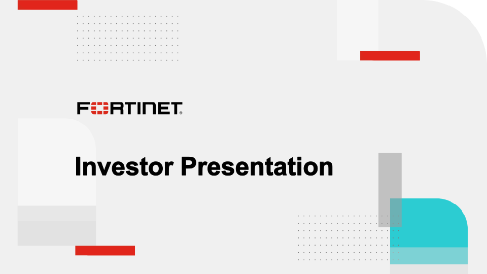 Fortinet Investor Presentation image