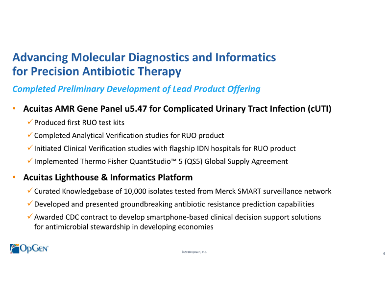 OpGen Corporate Presentation slide image #5