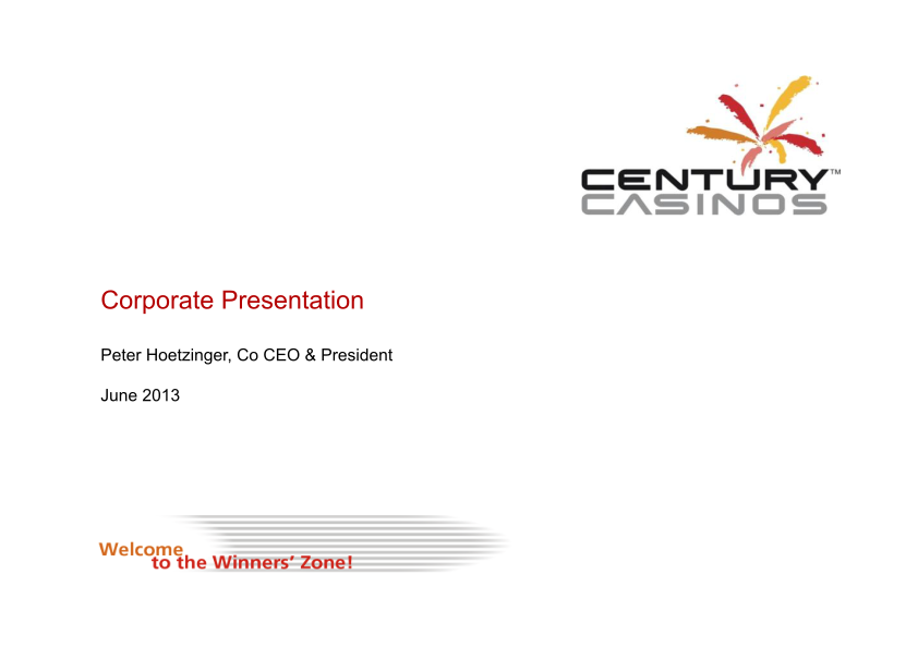 Century Casinos Corporate Presentation  image