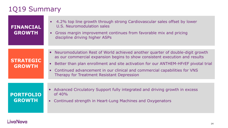 First Quarter 2019 Earnings Performance slide image #15