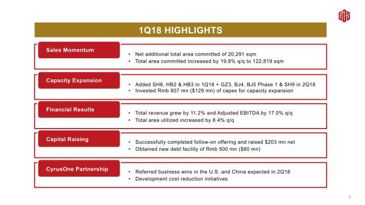 GDS 1Q18 Earnings Call slide image #5