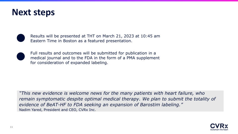 Preliminary Results of the BeAT-HF PostMarket Randomized Clinical Trial slide image #12