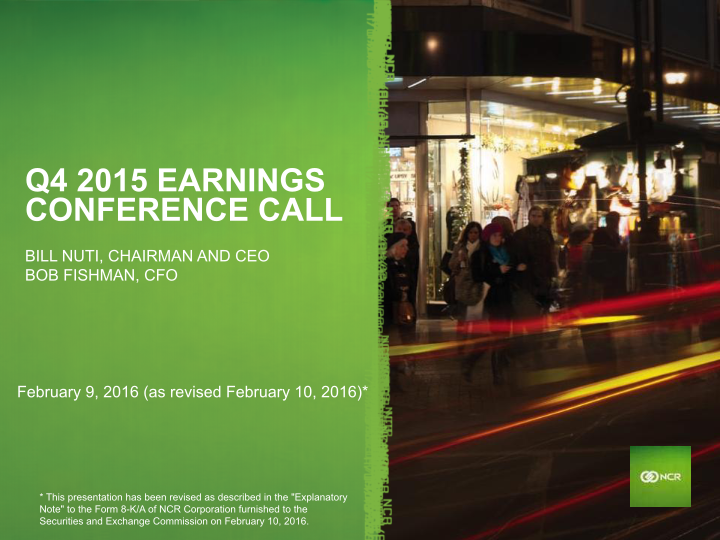 Q4 2015 Earnings Conference Call image