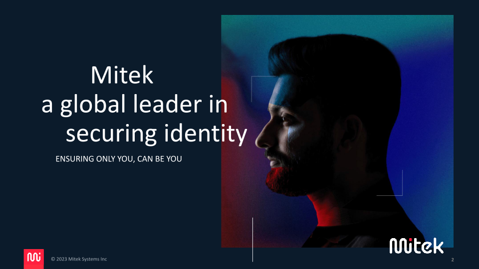 Mitek a Global Leader in  Securing Identity slide image #3