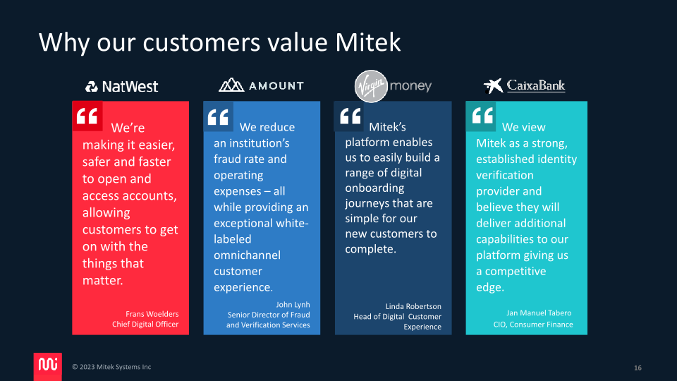 Mitek a Global Leader in  Securing Identity slide image #17