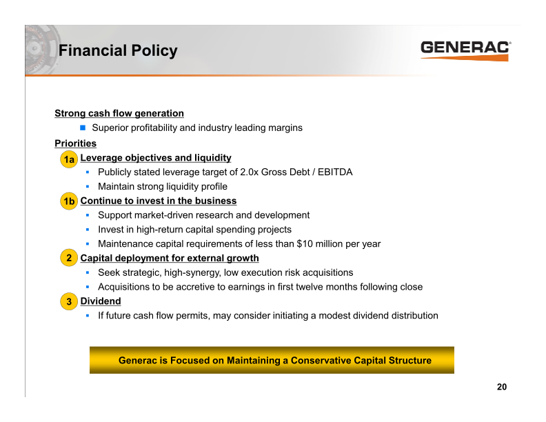 Generac Investor Presentation slide image #21