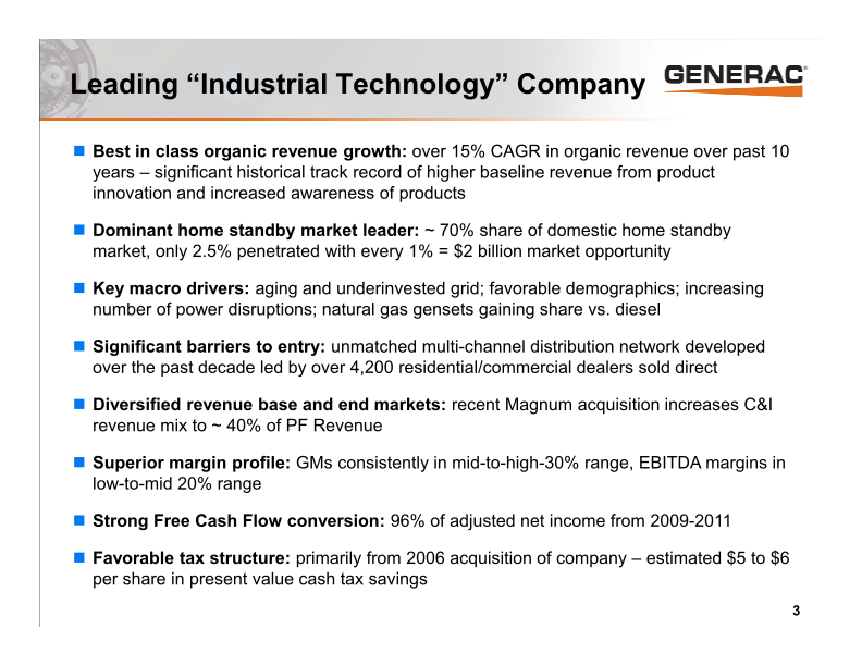 Generac Investor Presentation slide image #4