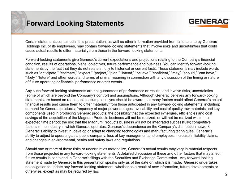 Generac Investor Presentation slide image #3