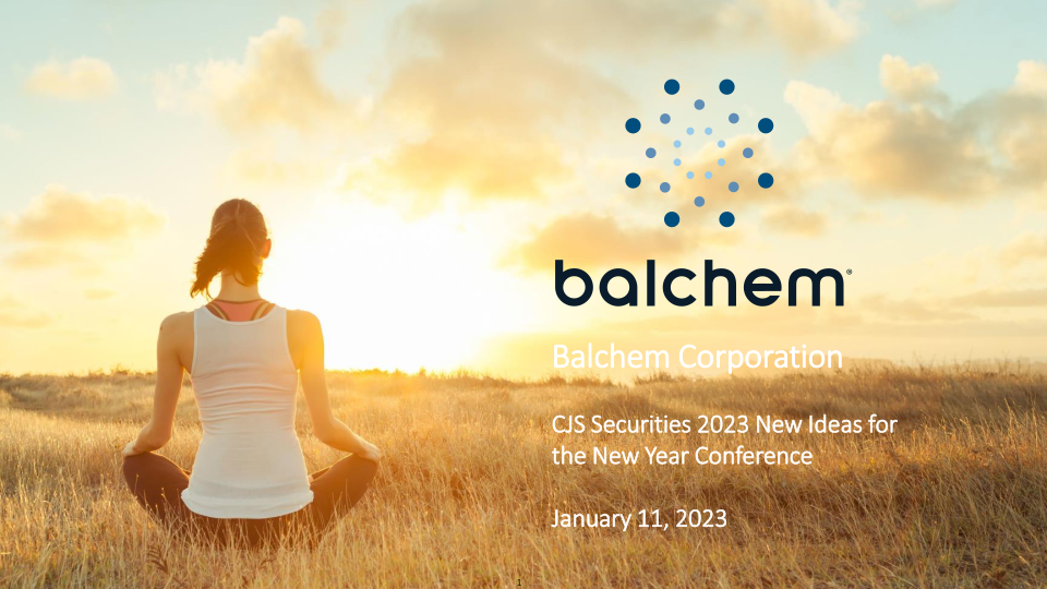 Balchem Corporation CJS Securities 2023 New Ideas for the New Year Conference image