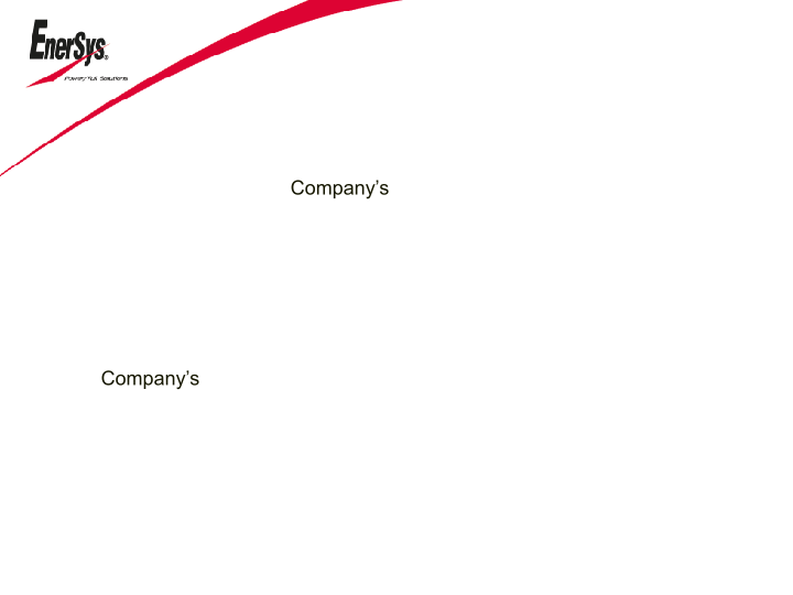 Enersys Company Presentation slide image #3