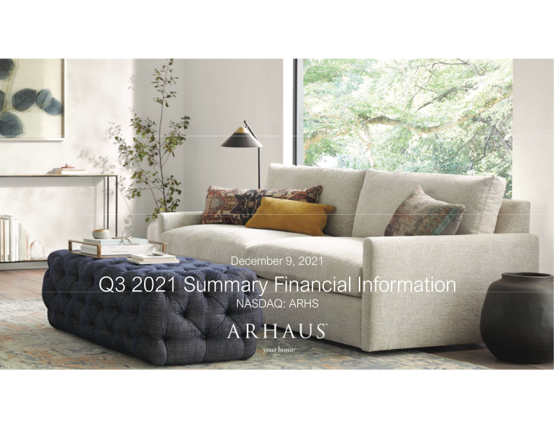 Q3 2021 Summary Financial Information image