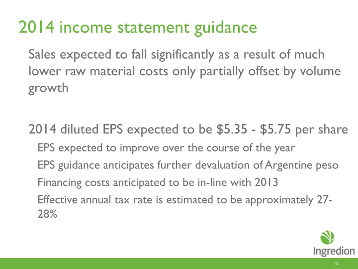 First Quarter 2014 Earnings Call slide image #13