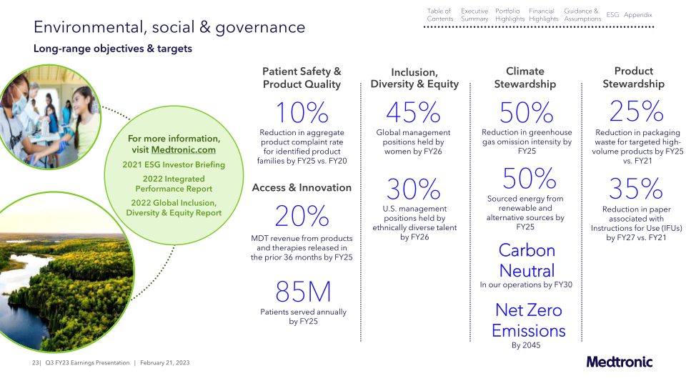 Medtronic plc Q3 FY23 slide image #24