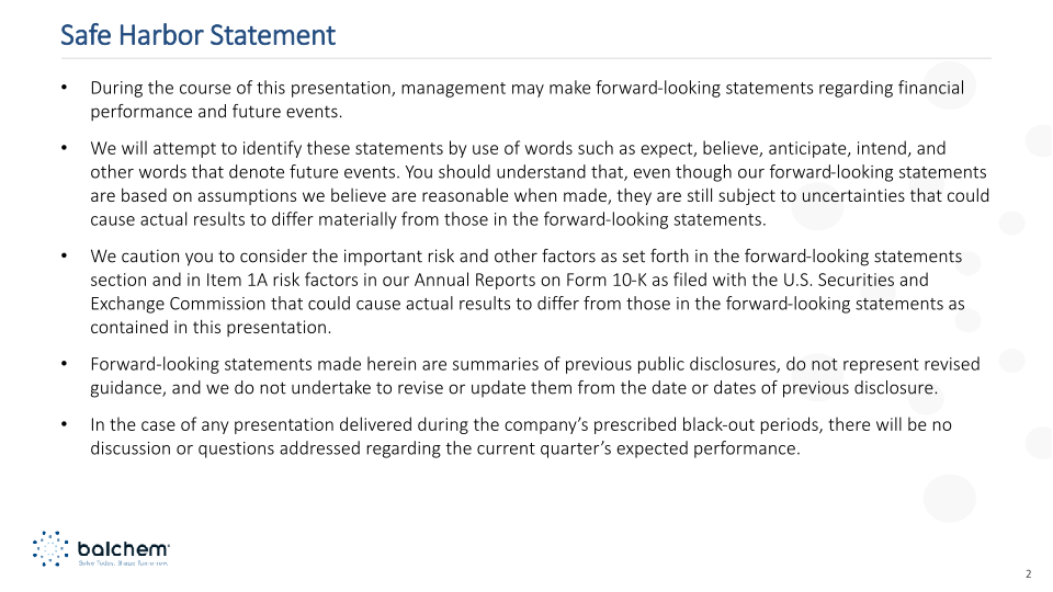 Balchem Investor Presentation Q2 2023 slide image #3
