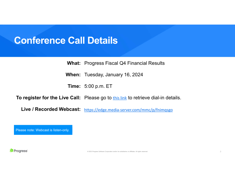 Progress Financial Results slide image #4