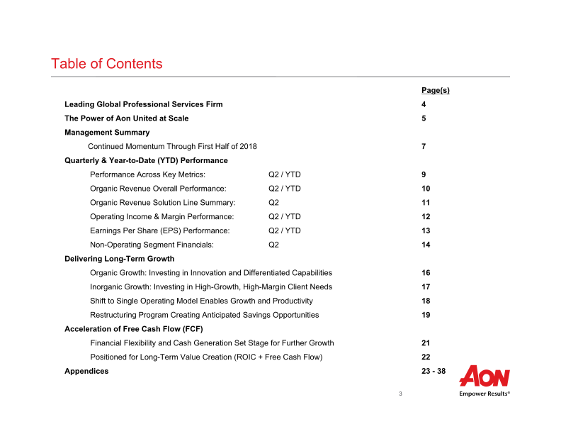 Aon Plc Second Quarter 2018 Results  slide image #5