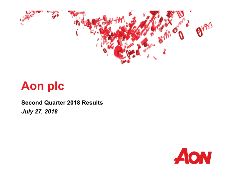 Aon Plc Second Quarter 2018 Results  image