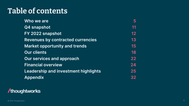 Thoughtworks Q4 2022 Investor Presentation slide image #5