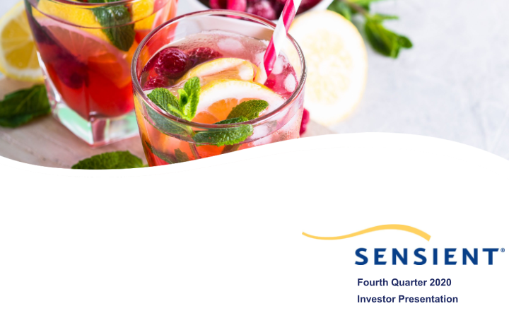 Sensient Fourth Quarter 2020 Investor Presentation image