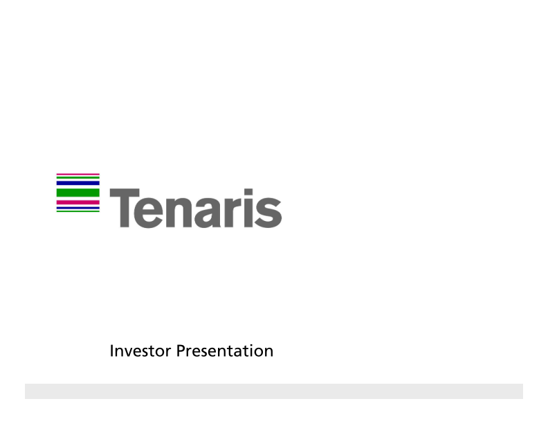 Tenaris Investor Presentation image