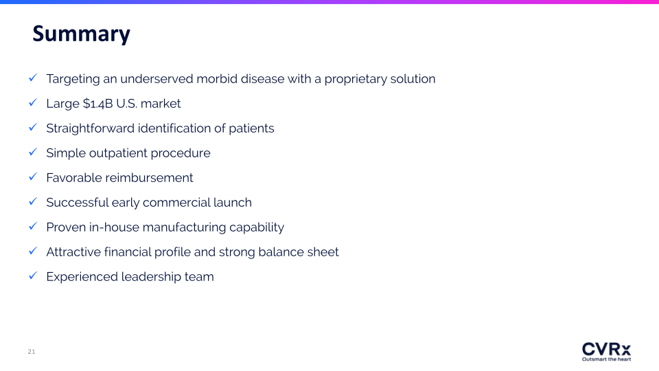 CVRX 40th Annual J.P. Morgan Healthcare Conference slide image #22