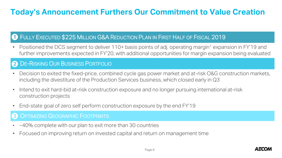 AECOM Value Creation Update: Spin-off of Management Services into Standalone Government Services Business slide image #8