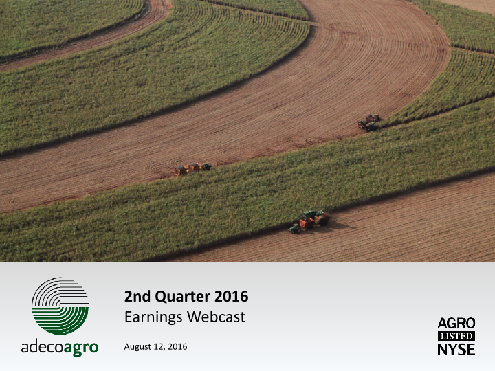 2nd Quarter 2016 Earnings Webcast image