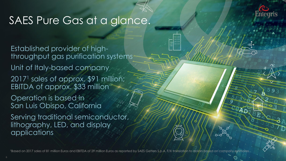 Entegris to Acquire SAES Pure Gas business  slide image #7