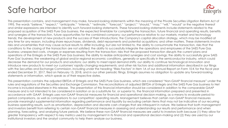 Entegris to Acquire SAES Pure Gas business  slide image #3