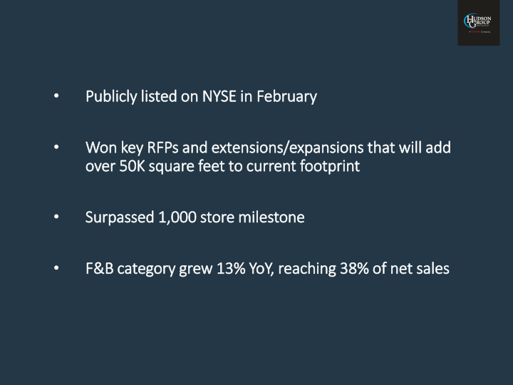 Hudson Group 2018 Year End Results slide image #7