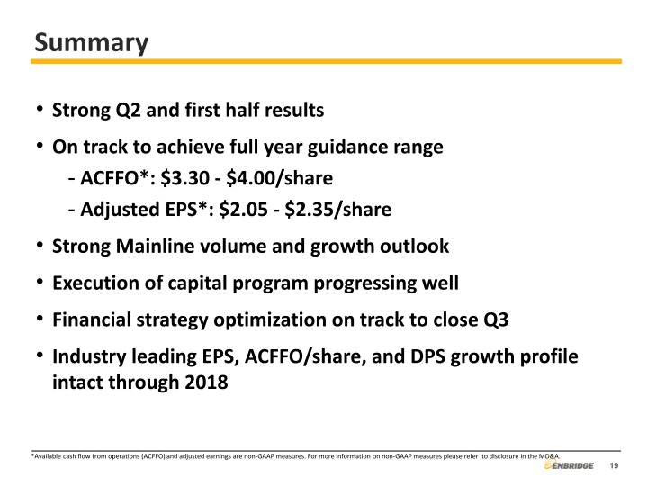 2015 Second Quarter Financial & Strategic Update slide image #20