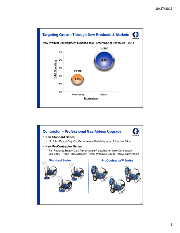 Investor Presentation Third Quarter 2015 slide image #10