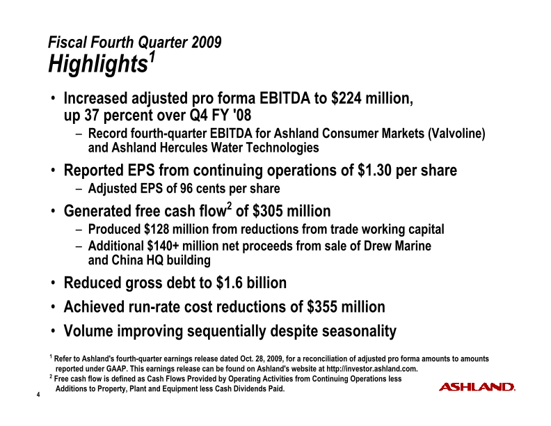 Fourth-Quarter Fiscal 2009 Earnings slide image #5